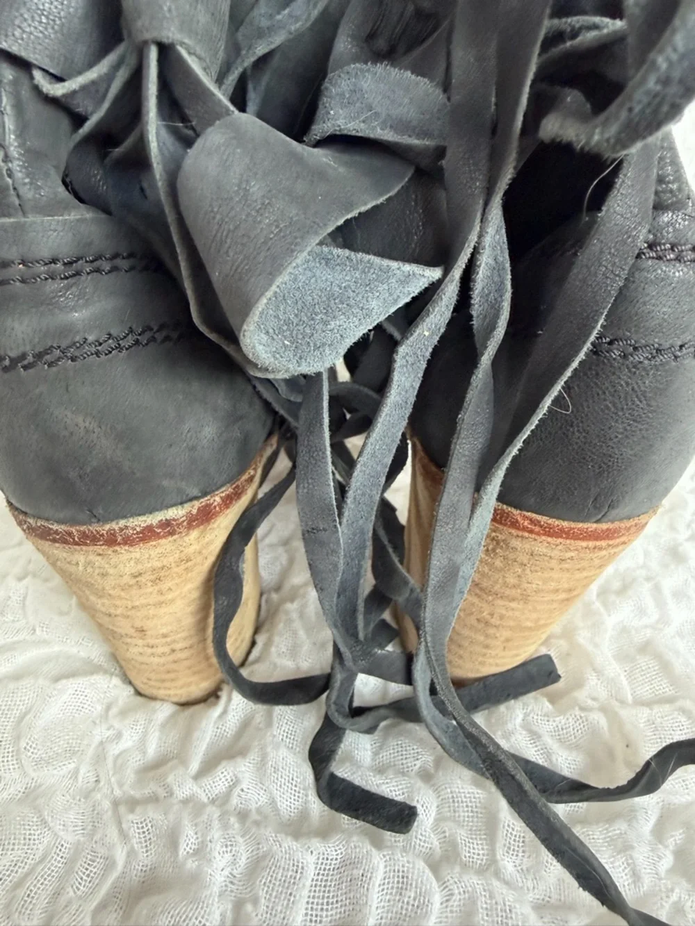 Free People Seven Wonders Leather Ankle Boots EU 38 US 7.5 8